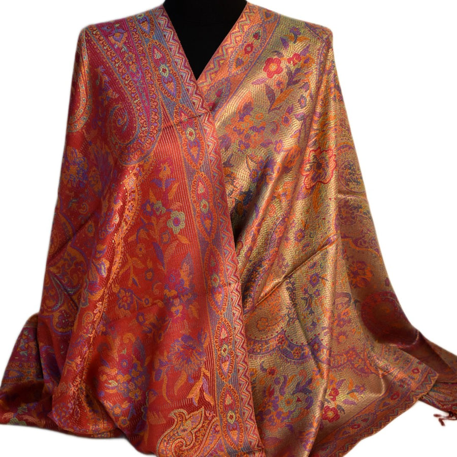 SAL Premium Jamawar din 100% Matase Naturala - Heritage -> Cod: PureSilkJamawar2