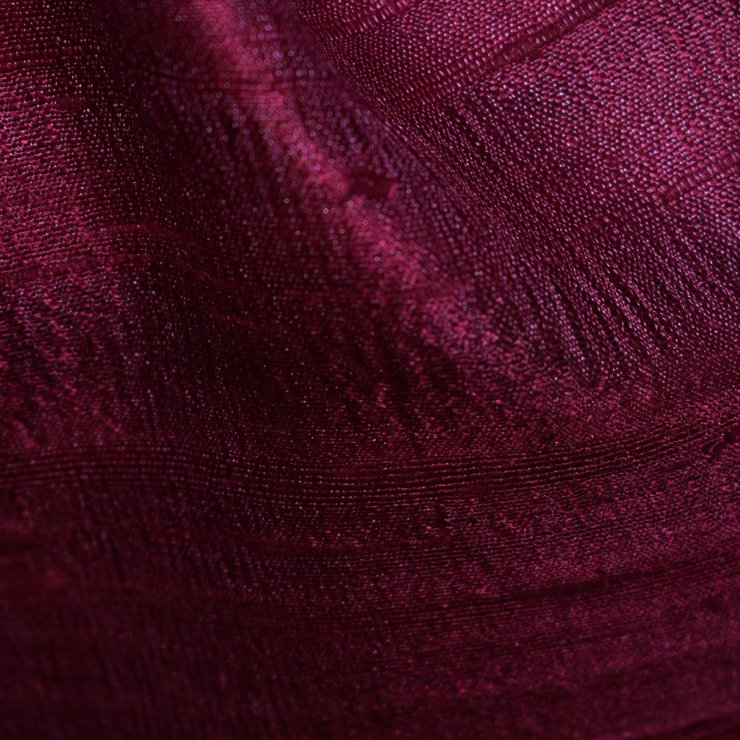 Esarfa-Sal din Matase Naturala Dupioni Raw Silk - Wine Magenta Shade -> Cod: DupioniPureSilk6