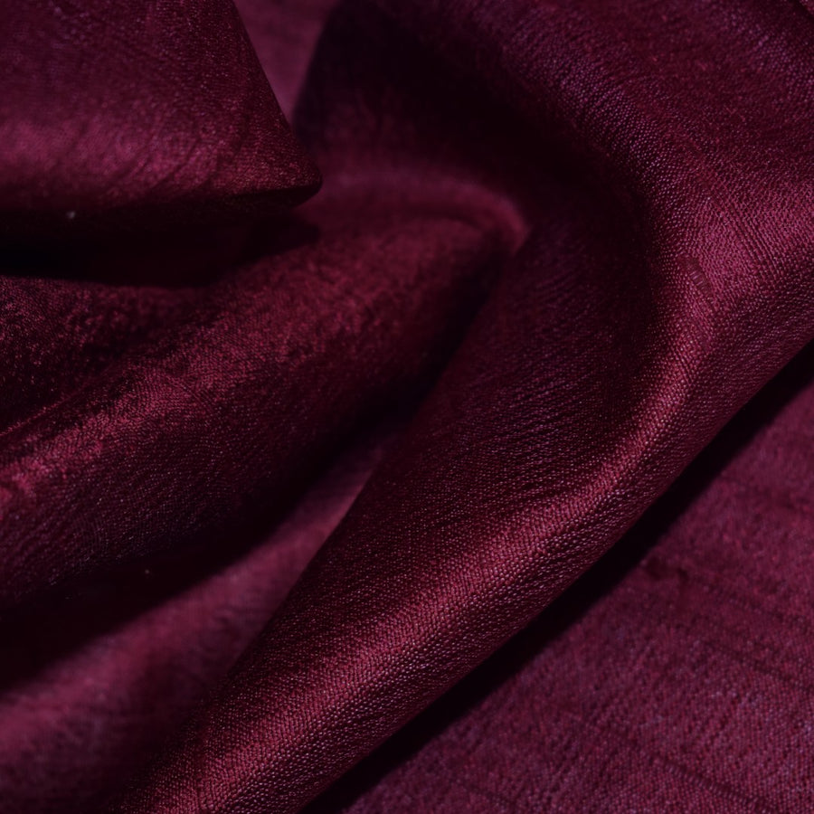 Esarfa-Sal din Matase Naturala Dupioni Raw Silk - Wine Magenta Shade -> Cod: DupioniPureSilk6