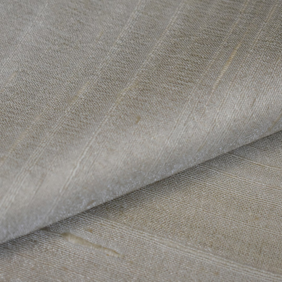 Esarfa-Sal din Matase Naturala Dupioni Raw Silk - Ivory Bej -> Cod: DupionPureSilk2