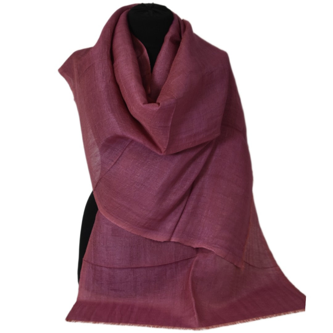 Eșarfă–Șal din Matase Naturala &In (LinenSilk) - Wine Magenta- Cod: LinenSilk5