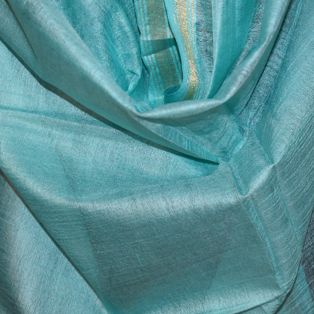 Pareo / Sarong/ Esarfa de Plaja - Cotton Silk cu bordura zari->Cod: Khadi2