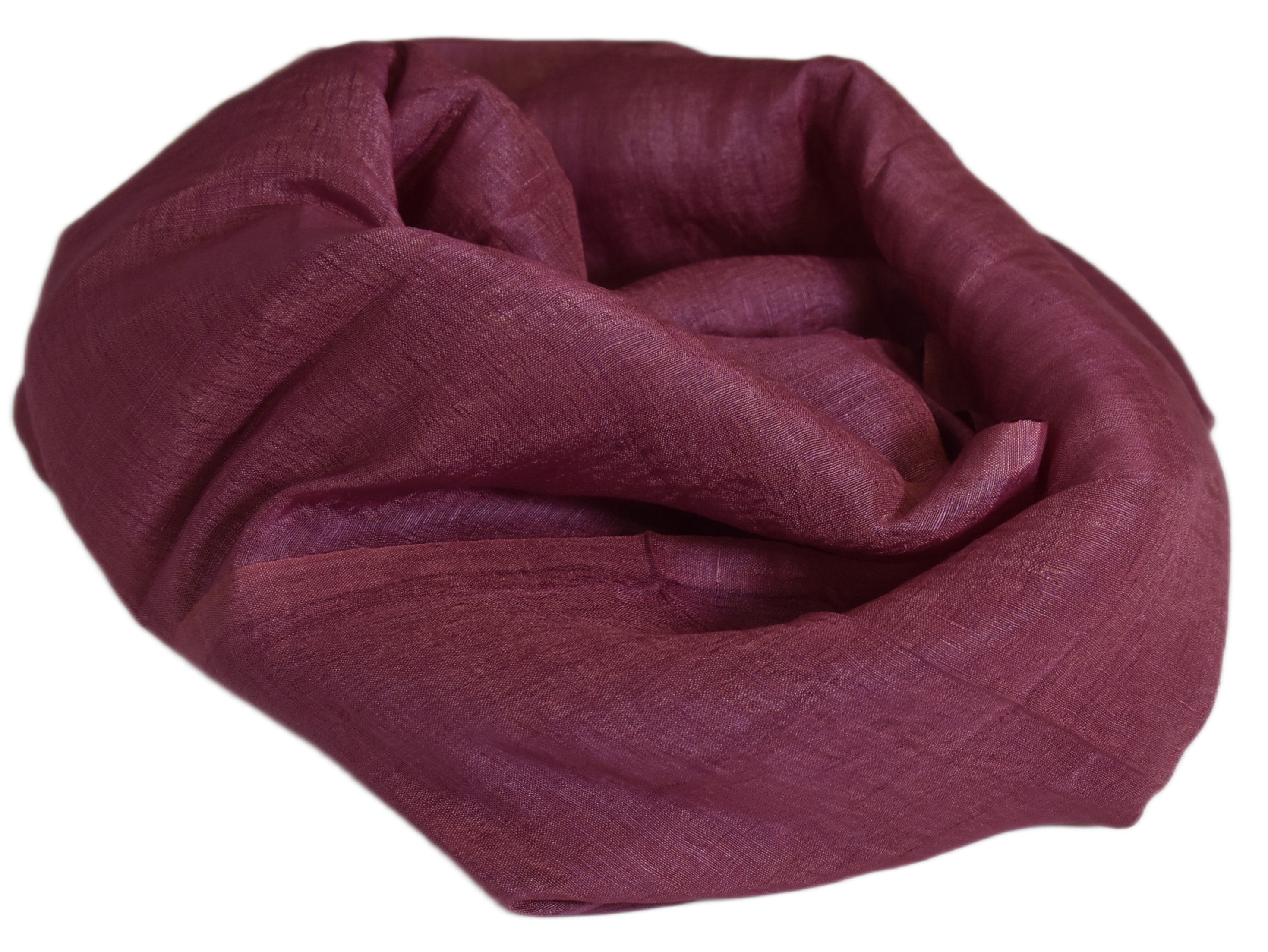 Eșarfă–Șal din Matase Naturala &In (LinenSilk) - Wine Magenta- Cod: LinenSilk5