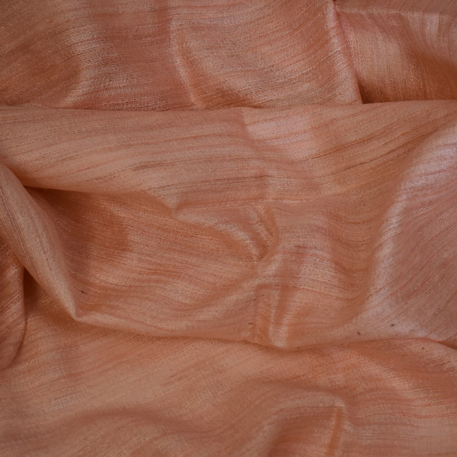 Sal tesut manual din 100% Matase Naturala Organica - Ghicha Tassar/Tussar Silk -> Fuzzy Peach -> Cod: NewGhicha12