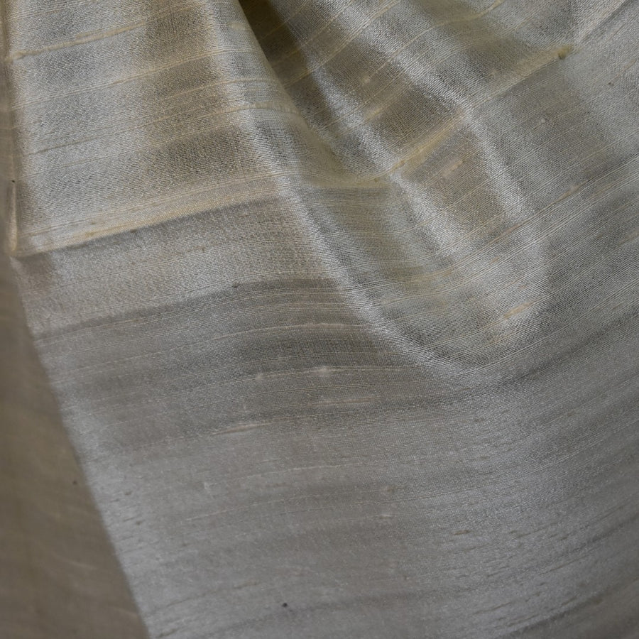 Esarfa-Sal din Matase Naturala Dupioni Raw Silk - Ivory Bej -> Cod: DupionPureSilk2