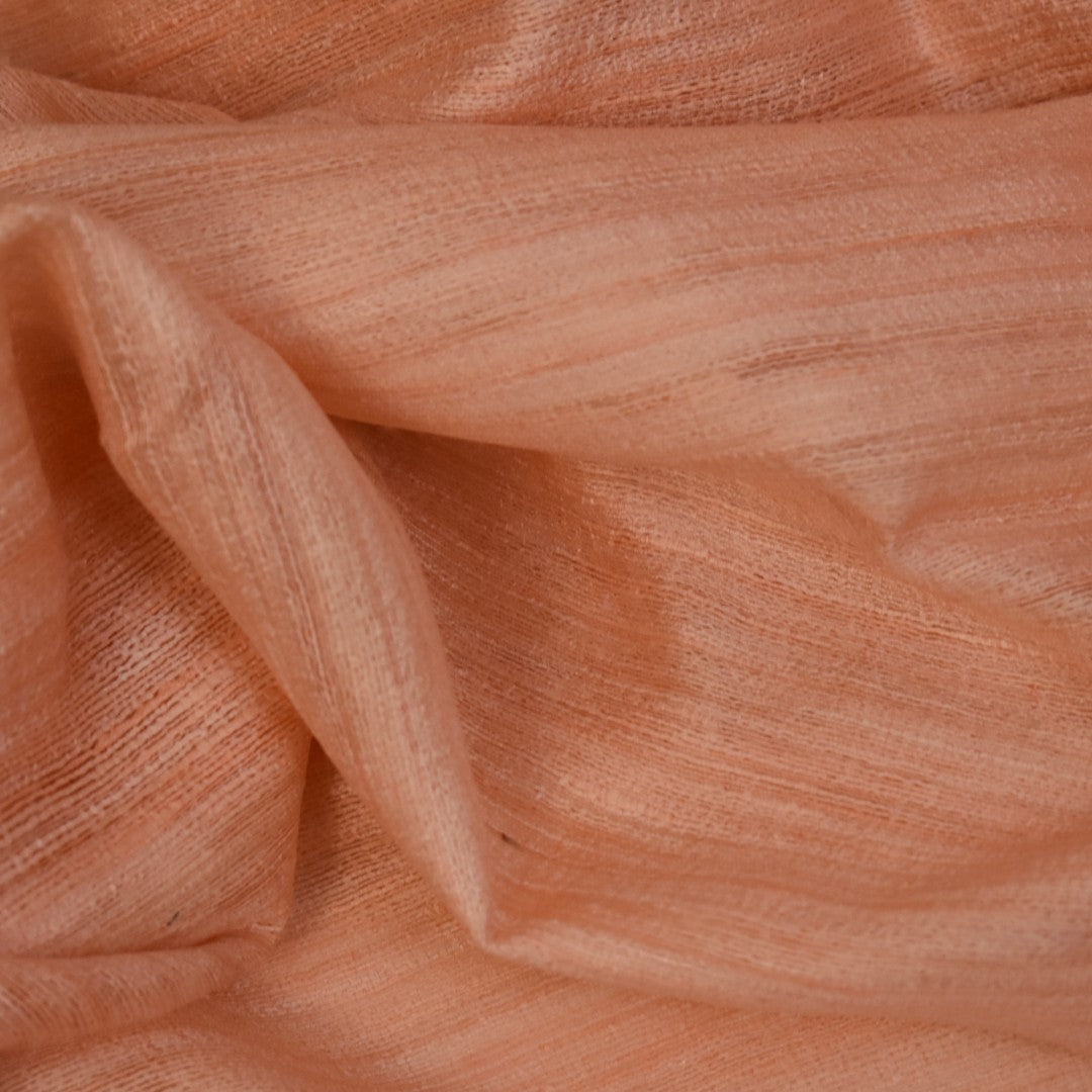 Sal tesut manual din 100% Matase Naturala Organica - Ghicha Tassar/Tussar Silk -> Fuzzy Peach -> Cod: NewGhicha12
