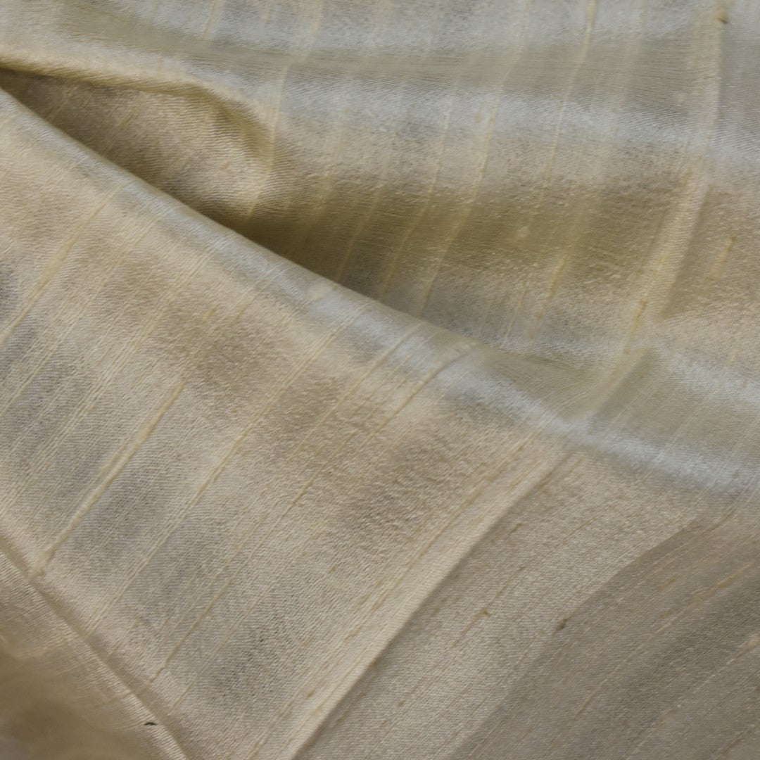 Esarfa-Sal din Matase Naturala Dupioni Raw Silk - Ivory Bej -> Cod: DupionPureSilk2