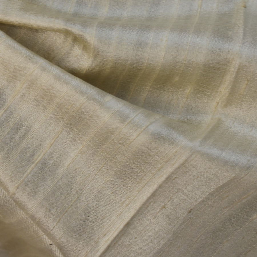 Esarfa-Sal din Matase Naturala Dupioni Raw Silk - Ivory Bej -> Cod: DupionPureSilk2
