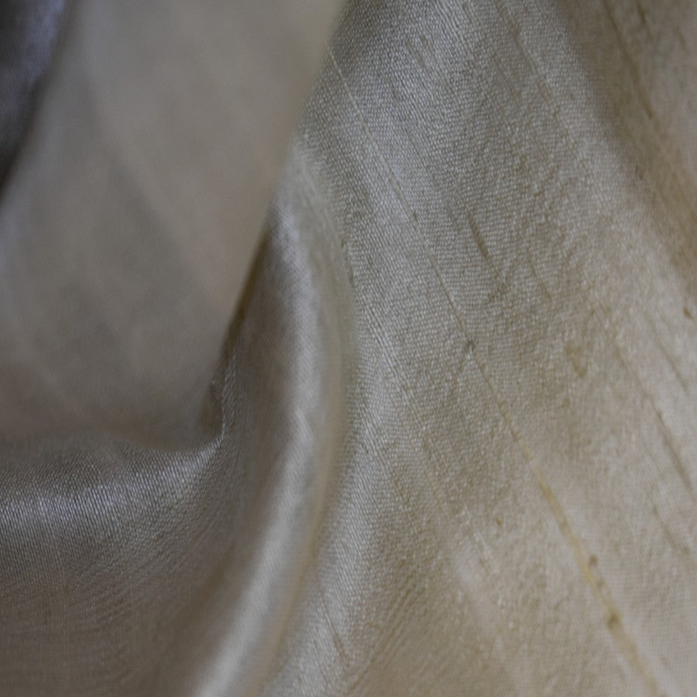 Esarfa-Sal din Matase Naturala Dupioni Raw Silk - Ivory Bej -> Cod: DupionPureSilk2