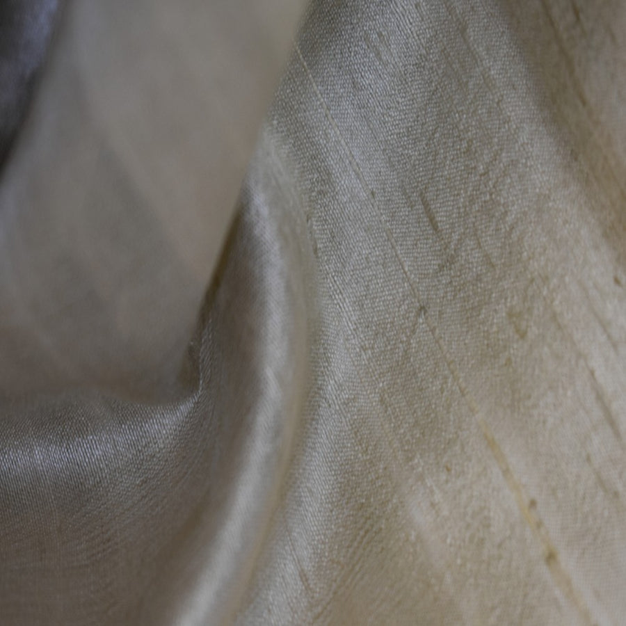 Esarfa-Sal din Matase Naturala Dupioni Raw Silk - Ivory Bej -> Cod: DupionPureSilk2