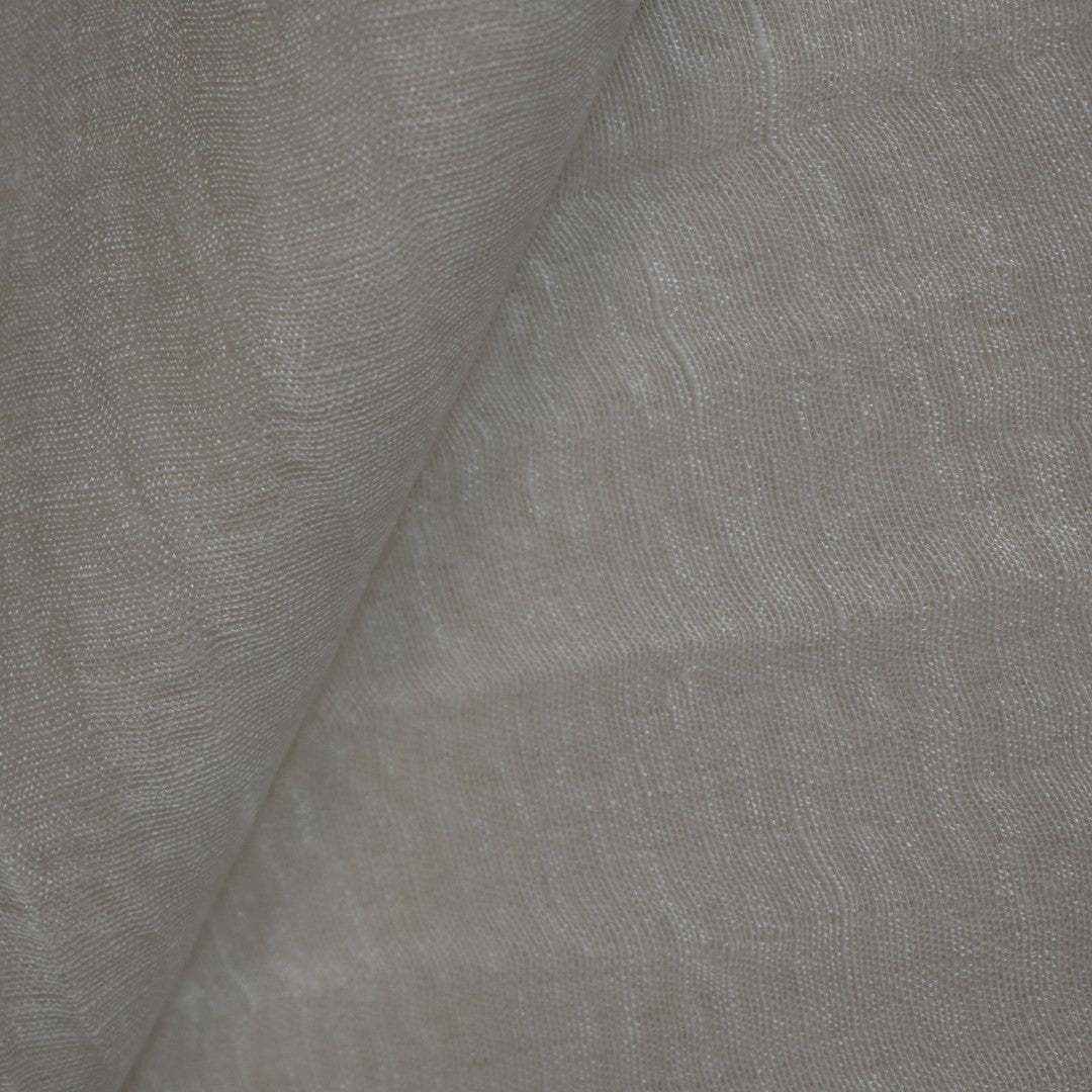 Eșarfă–Șal din Matase Naturala &In (LinenSilk) - Alb SNOW - Cod: LinenSilk4