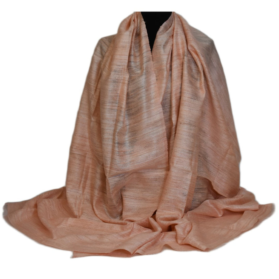 Sal tesut manual din 100% Matase Naturala Organica - Ghicha Tassar/Tussar Silk -> Fuzzy Peach -> Cod: NewGhicha12