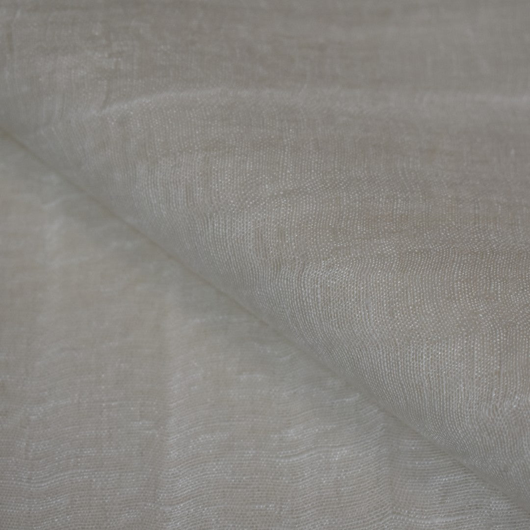 Eșarfă–Șal din Matase Naturala &In (LinenSilk) - Alb SNOW - Cod: LinenSilk4