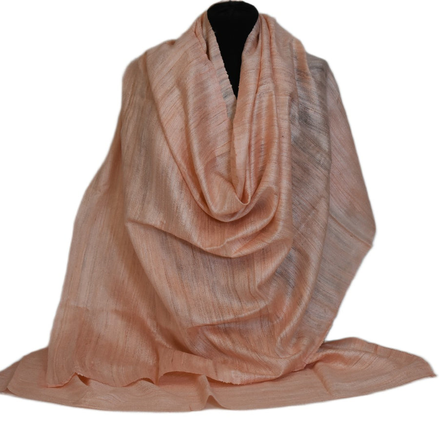 Sal tesut manual din 100% Matase Naturala Organica - Ghicha Tassar/Tussar Silk -> Fuzzy Peach -> Cod: NewGhicha12