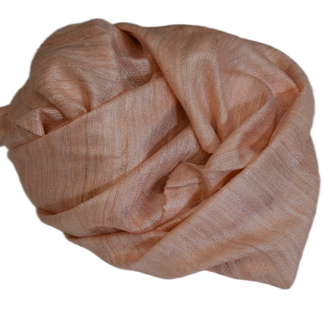 Sal tesut manual din 100% Matase Naturala Organica - Ghicha Tassar/Tussar Silk -> Fuzzy Peach -> Cod: NewGhicha12