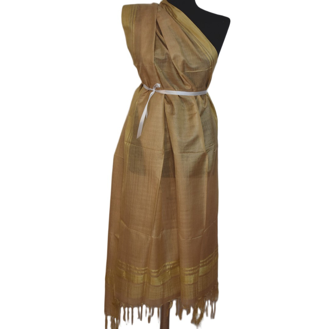 Pareo / Sarong/ Esarfa de Plaja - Cotton Silk cu bordura zari->Cod: Khadi3