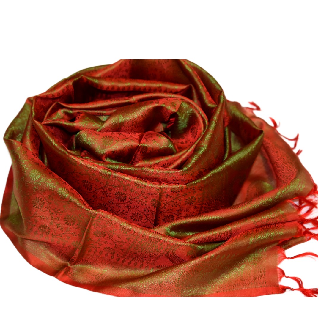 Esarfa/Sal tesut manual din Matase Naturala de Varanasi -> Cod: HANDMADE6
