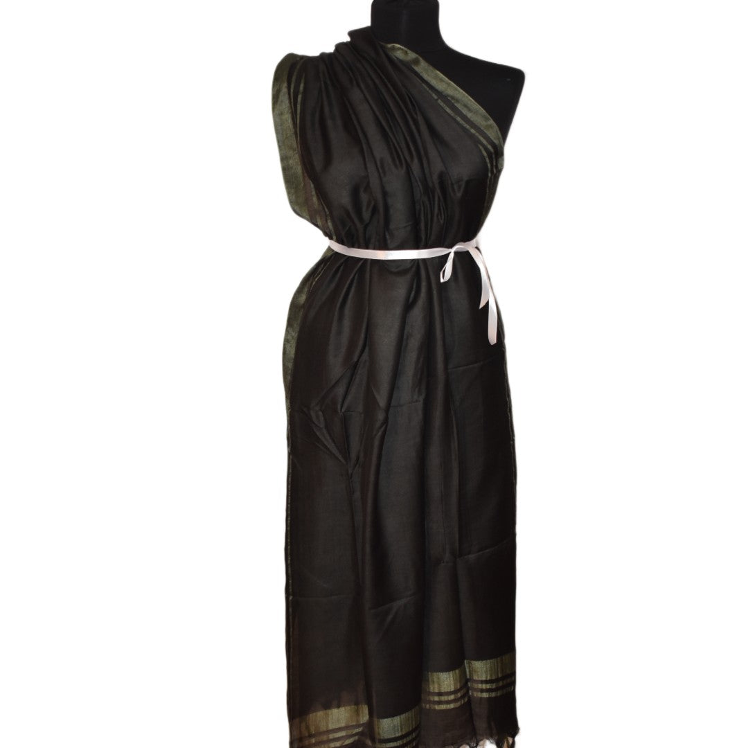 Pareo / Sarong/ Esarfa de Plaja - Cotton Silk cu bordura zari->Cod: Khadi4