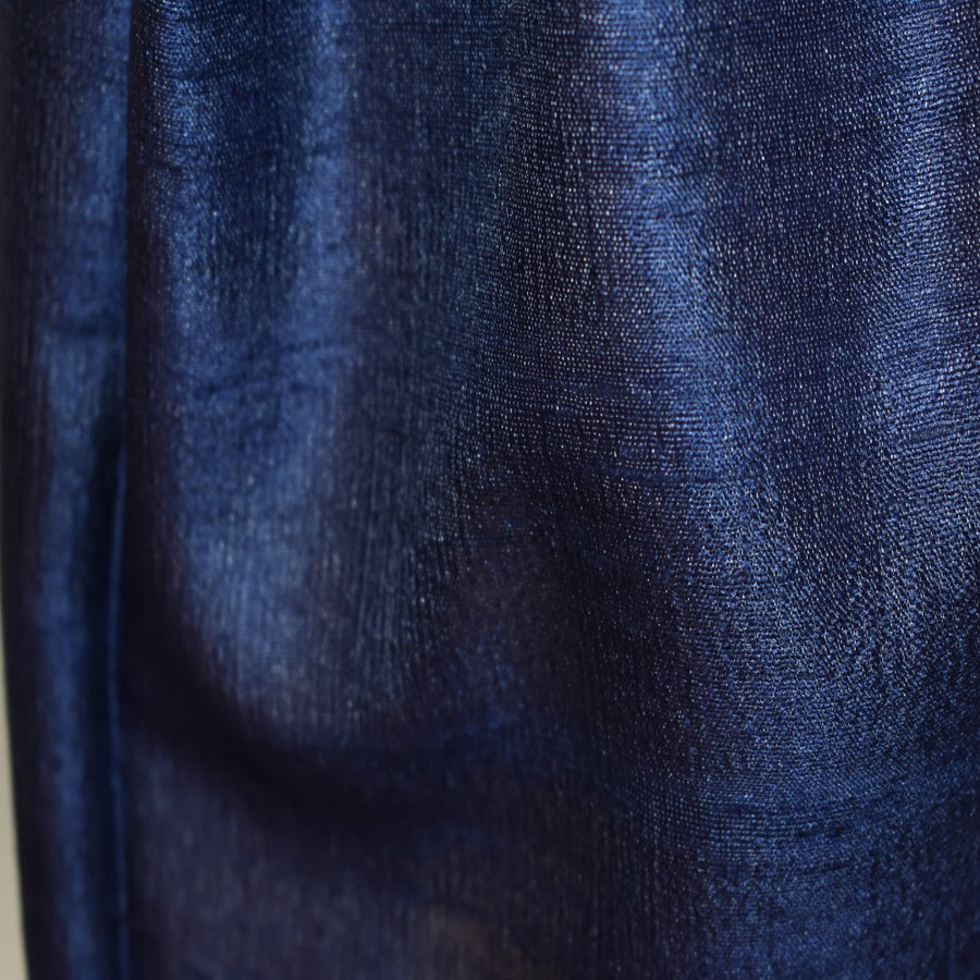 Esarfa-Sal din Matase Naturala Dupioni Raw Silk - Navy Indigo -> Cod: DupionPureSilk8