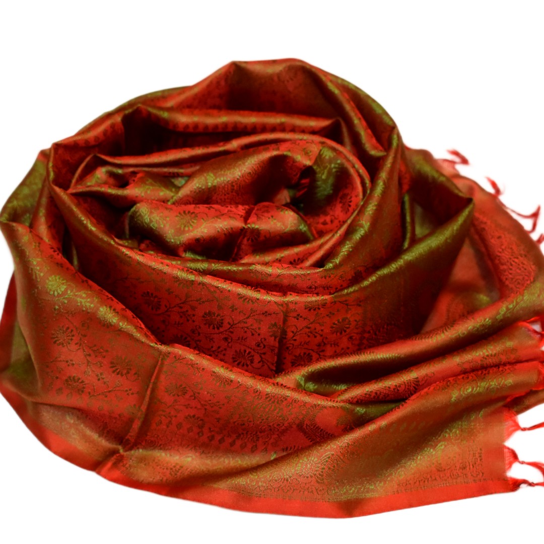 Esarfa/Sal tesut manual din Matase Naturala de Varanasi -> Cod: HANDMADE6