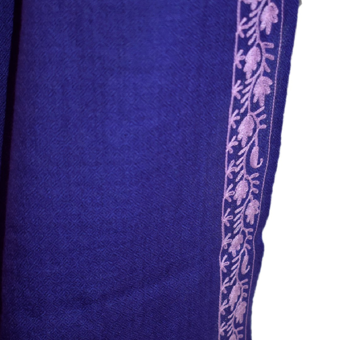 Esarfa Sal Casmir cu Broderie din Matase –Mov Ametist/Lilac - Finete si Eleganta in orice Sezon -> Cod: CASHMBROD4