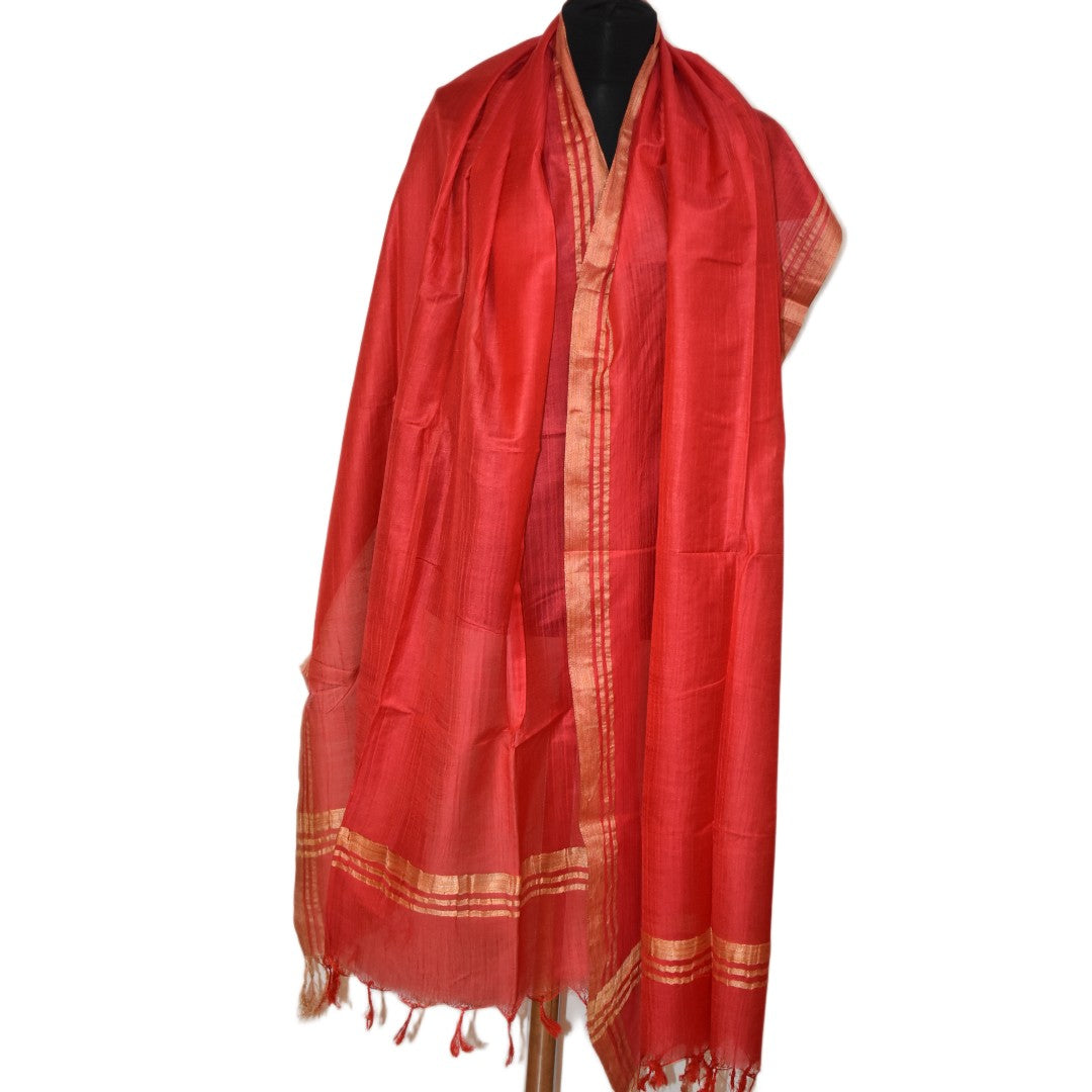 Pareo / Sarong/ Esarfa de Plaja - Cotton Silk cu bordura zari->Cod: Khadi5