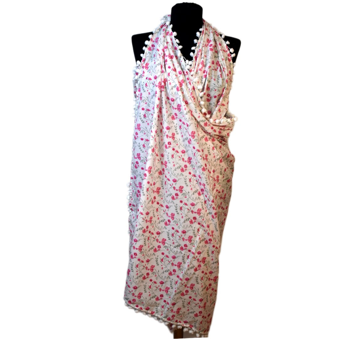 Pareo/ Sarong/ Esarfa de Plaja - 100% Bumbac cu Block printing -> Cod: Mulmul Cotton9