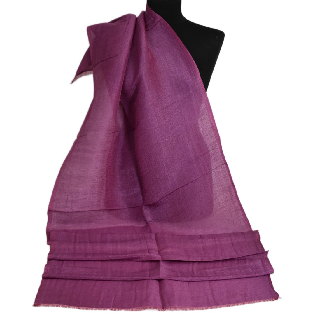 Eșarfă–Șal din Matase Naturala &In (LinenSilk) - MOV RoZE- Cod: LinenSilk6