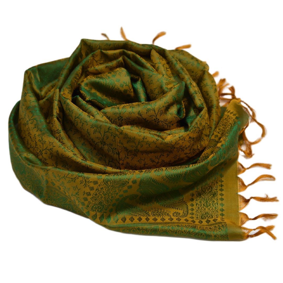 Esarfa/Sal tesut manual din Matase Naturala de Varanasi -> Cod: HANDMADE7