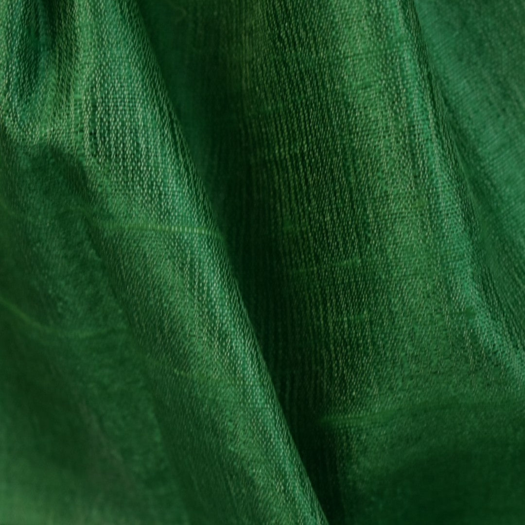 Esarfa-Sal din Matase Naturala Dupioni Raw Silk - Verde Smarald -> Cod:Dupion46