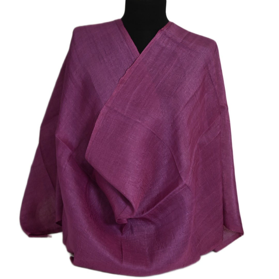 Eșarfă–Șal din Matase Naturala &In (LinenSilk) - MOV RoZE- Cod: LinenSilk6
