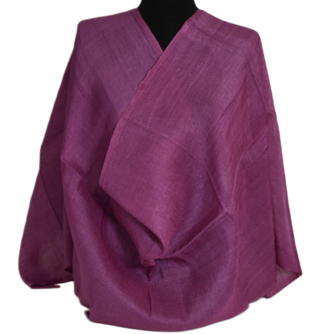 Eșarfă–Șal din Matase Naturala &In (LinenSilk) - MOV RoZE- Cod: LinenSilk6