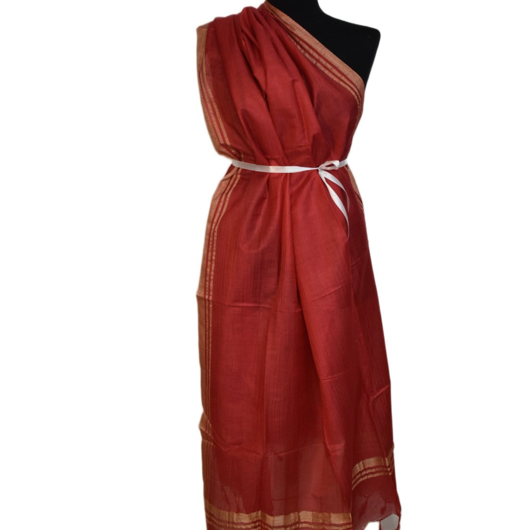 Pareo / Sarong/ Esarfa de Plaja - Cotton Silk cu bordura zari->Cod: Khadi5