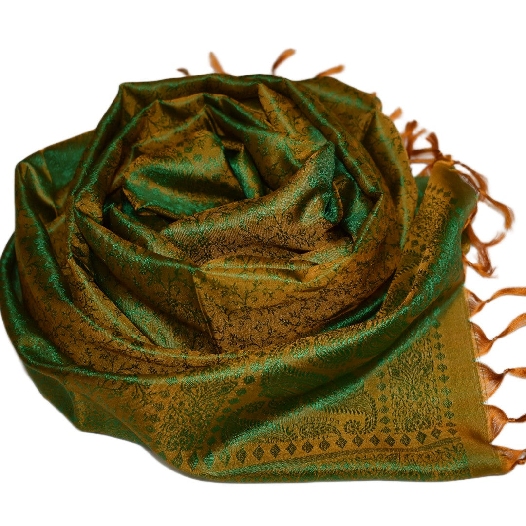 Esarfa/Sal tesut manual din Matase Naturala de Varanasi -> Cod: HANDMADE7