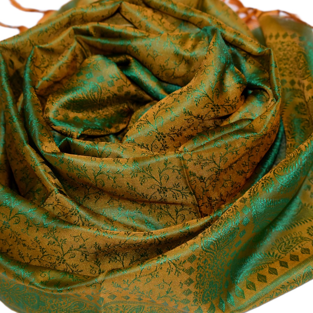 Esarfa/Sal tesut manual din Matase Naturala de Varanasi -> Cod: HANDMADE7