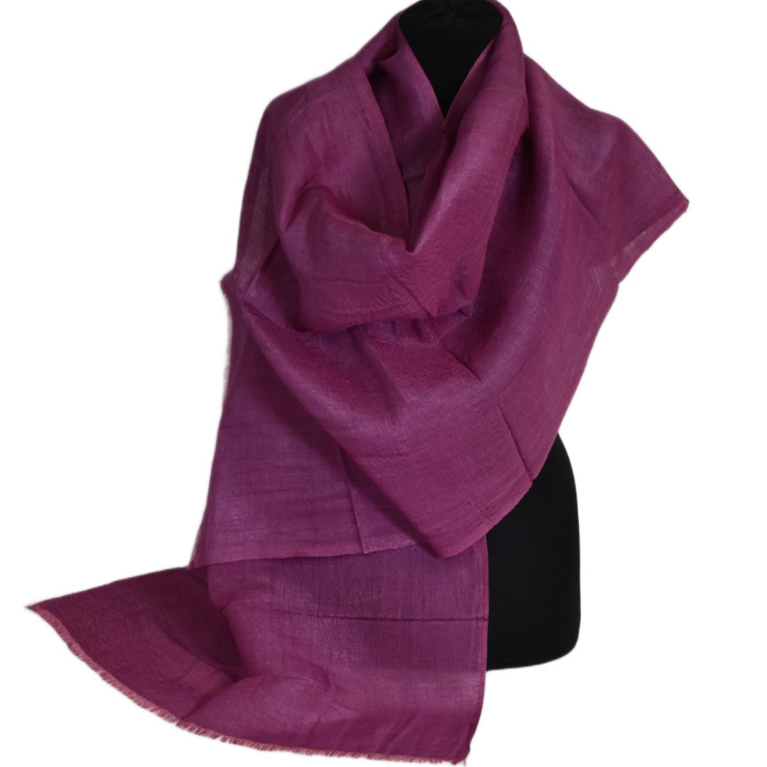 Eșarfă–Șal din Matase Naturala &In (LinenSilk) - MOV RoZE- Cod: LinenSilk6