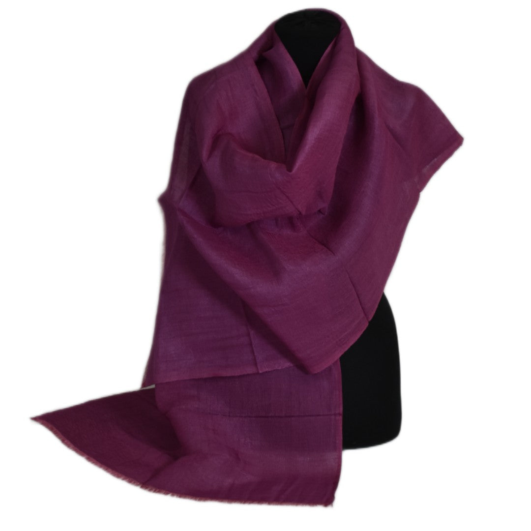 Eșarfă–Șal din Matase Naturala &In (LinenSilk) - MOV RoZE- Cod: LinenSilk6