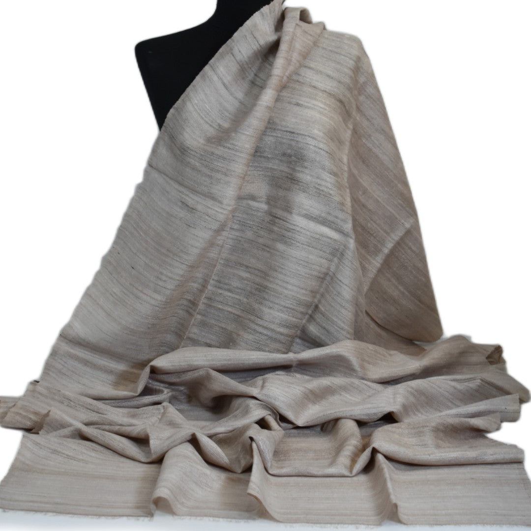 Sal tesut manual din 100% Matase Naturala Organica - Ghicha Tassar/Tussar Silk -> Cod: OrganicSilk8