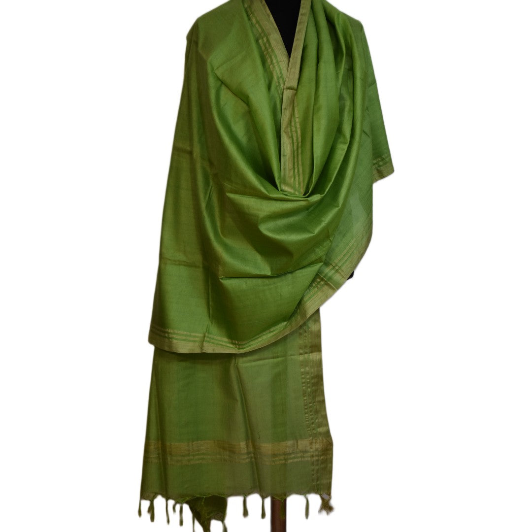 Pareo / Sarong/ Esarfa de Plaja - Cotton Silk cu bordura zari->Cod: Khadi6