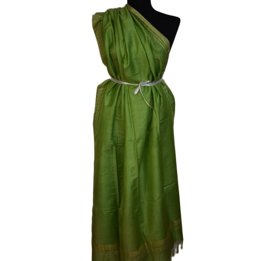 Pareo / Sarong/ Esarfa de Plaja - Cotton Silk cu bordura zari->Cod: Khadi6