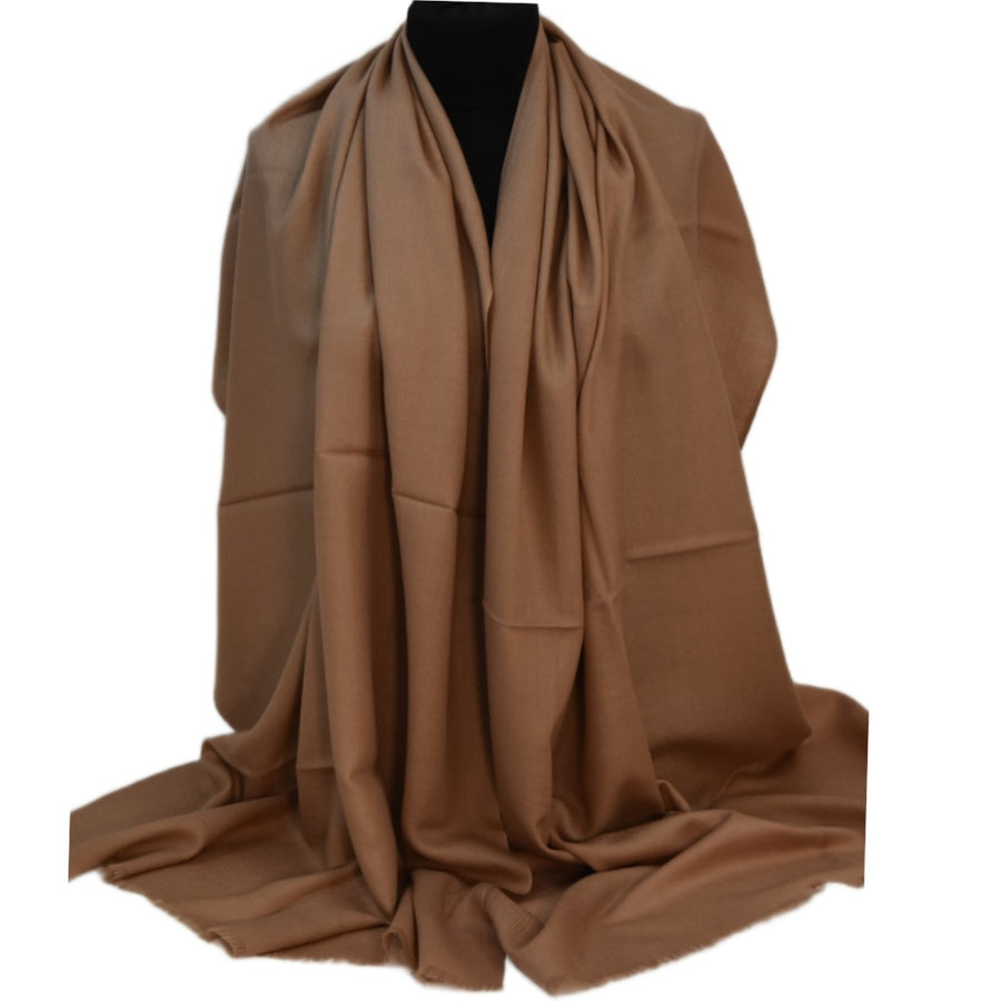 Esarfa Sal Casmir si Matase Naturala - Bej Capucino -> Cod: CASMIRSILK4