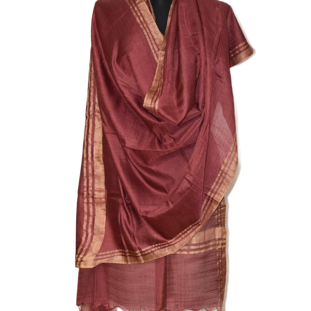 Pareo / Sarong/ Esarfa de Plaja - Cotton Silk cu bordura zari->Cod: Khadi7