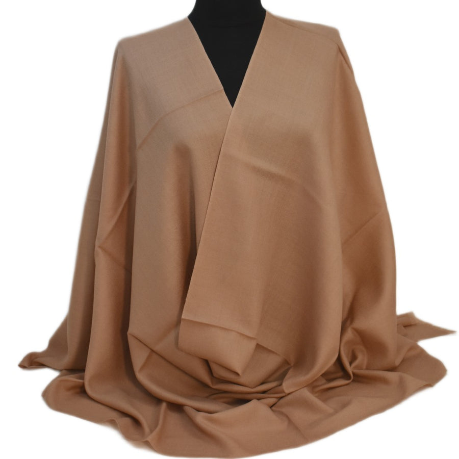 Esarfa Sal Casmir si Matase Naturala - Bej Capucino -> Cod: CASMIRSILK4