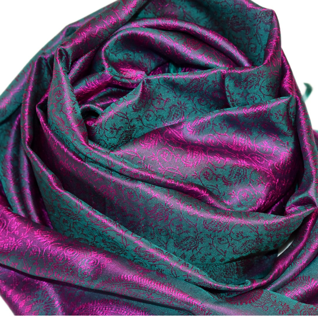 Esarfa/Sal tesut manual din Matase Naturala de Varanasi -> Cod: HANDMADE8