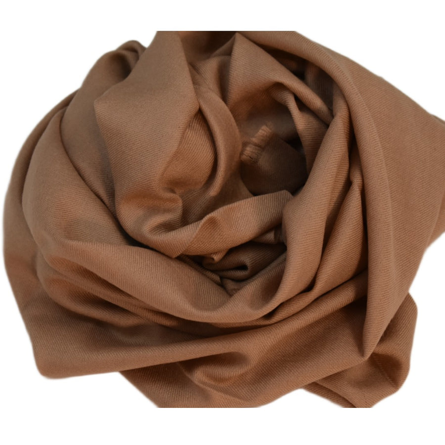 Esarfa Sal Casmir si Matase Naturala - Bej Capucino -> Cod: CASMIRSILK4