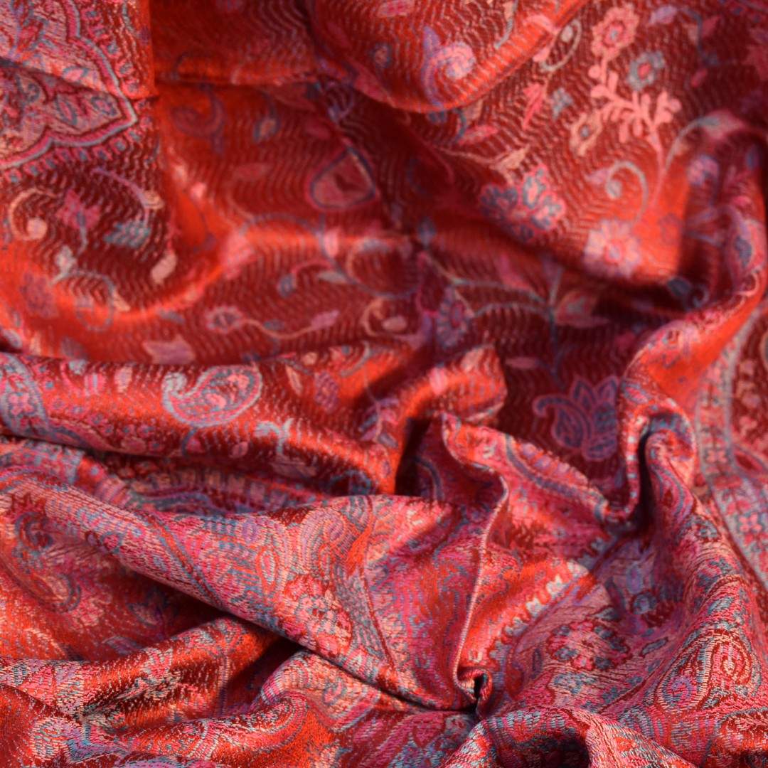 SAL Premium Jamawar din 100% Matase Naturala - Heritage -> Cod: PureSilkJamawar6