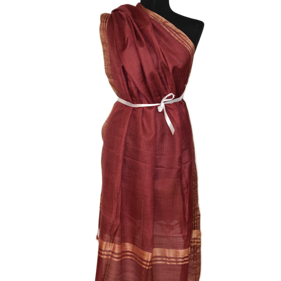 Pareo / Sarong/ Esarfa de Plaja - Cotton Silk cu bordura zari->Cod: Khadi7