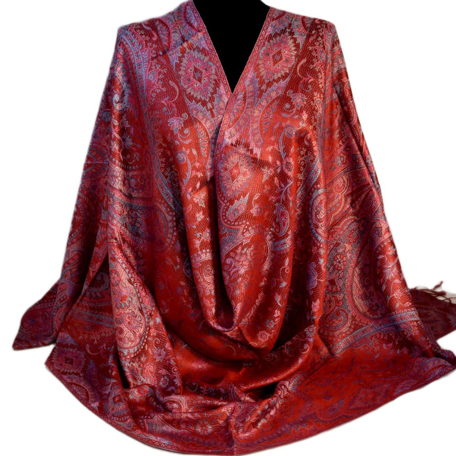 SAL Premium Jamawar din 100% Matase Naturala - Heritage -> Cod: PureSilkJamawar6