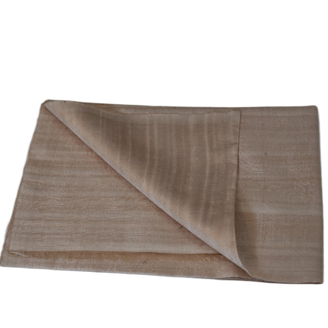 Esarfa-Sal din Matase Naturala Dupioni Raw Silk - Bej   -> Cod: DupioniPureSilk5