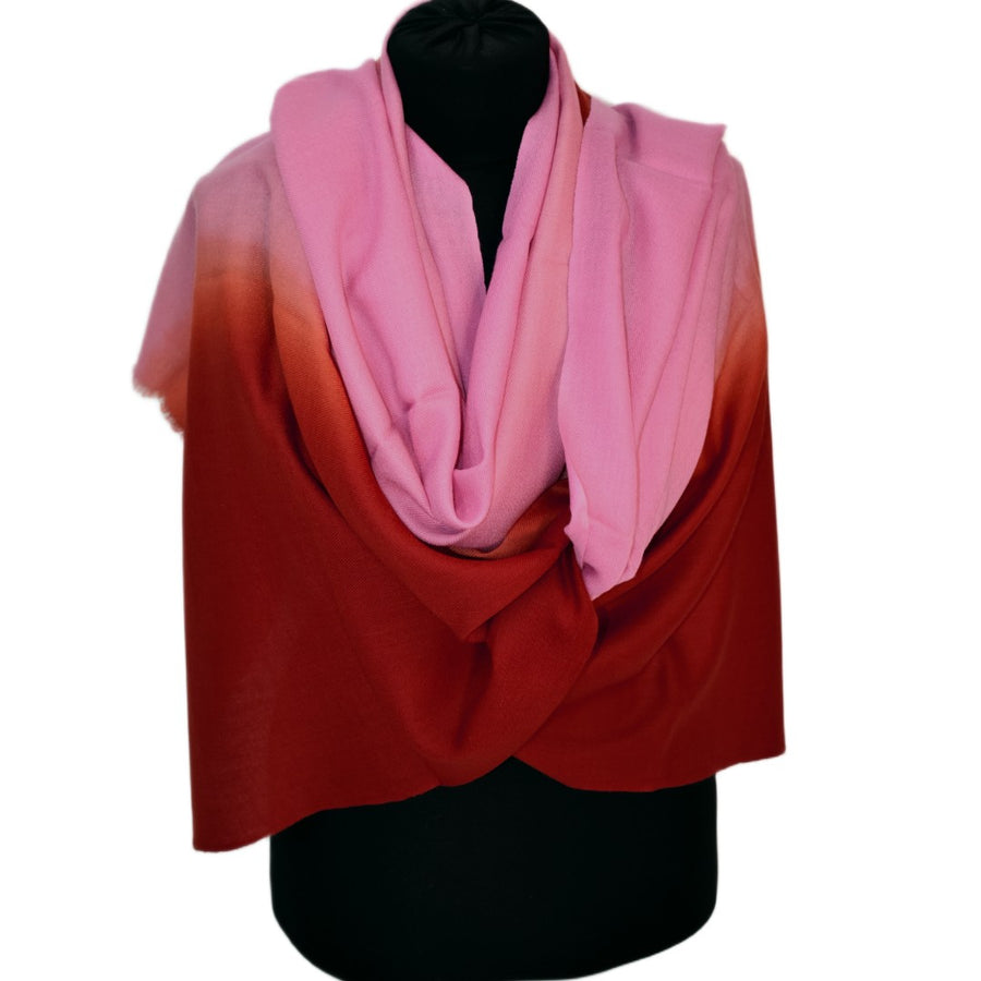 Esarfa Sal Casmir si Matase Naturala - Ombre 2 nuante -> Cod: CASMIRSILK5